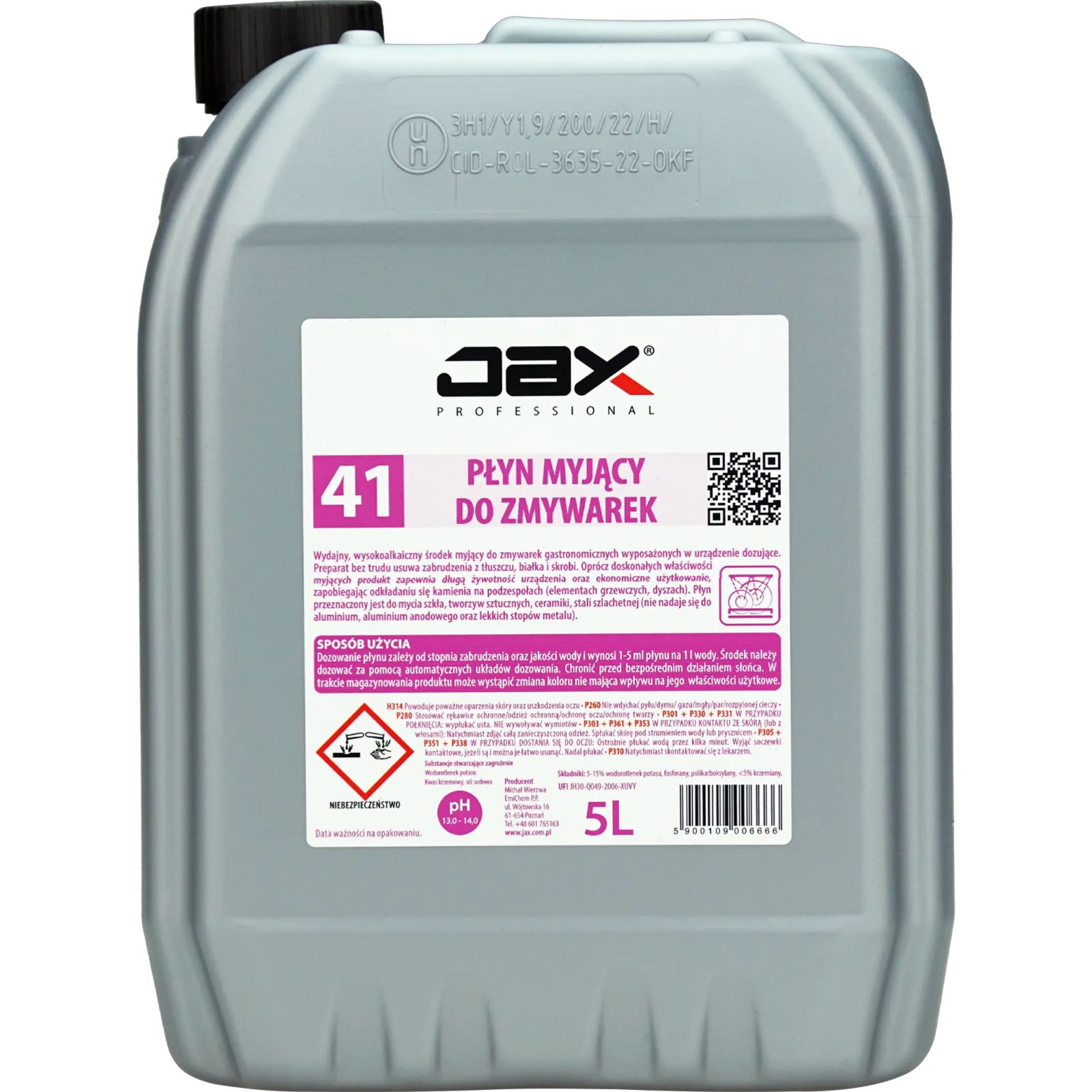 JAX Professional ''41'' 5л засіб для машинного миття посуду